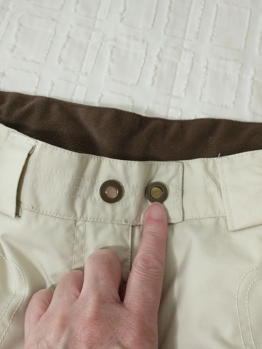 Obermeyer Tyler Snow Pant, Size 18 Youth, Cream, Grow Along Tech., Winter, Ski